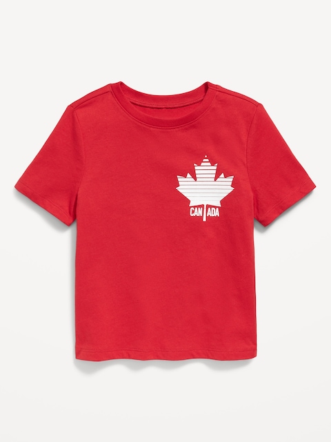 T-shirt à manches courtes à imprimé unisexe assorti pour Tout-petit