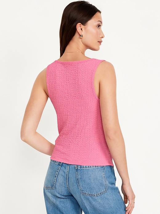 Image number 2 showing, Square-Neck Textured Tank Top