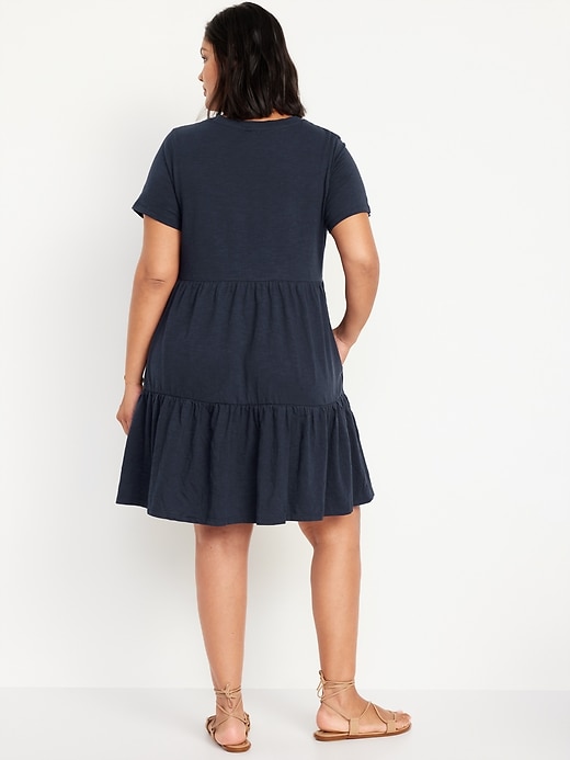 Image number 8 showing, Tiered Mini Swing Dress