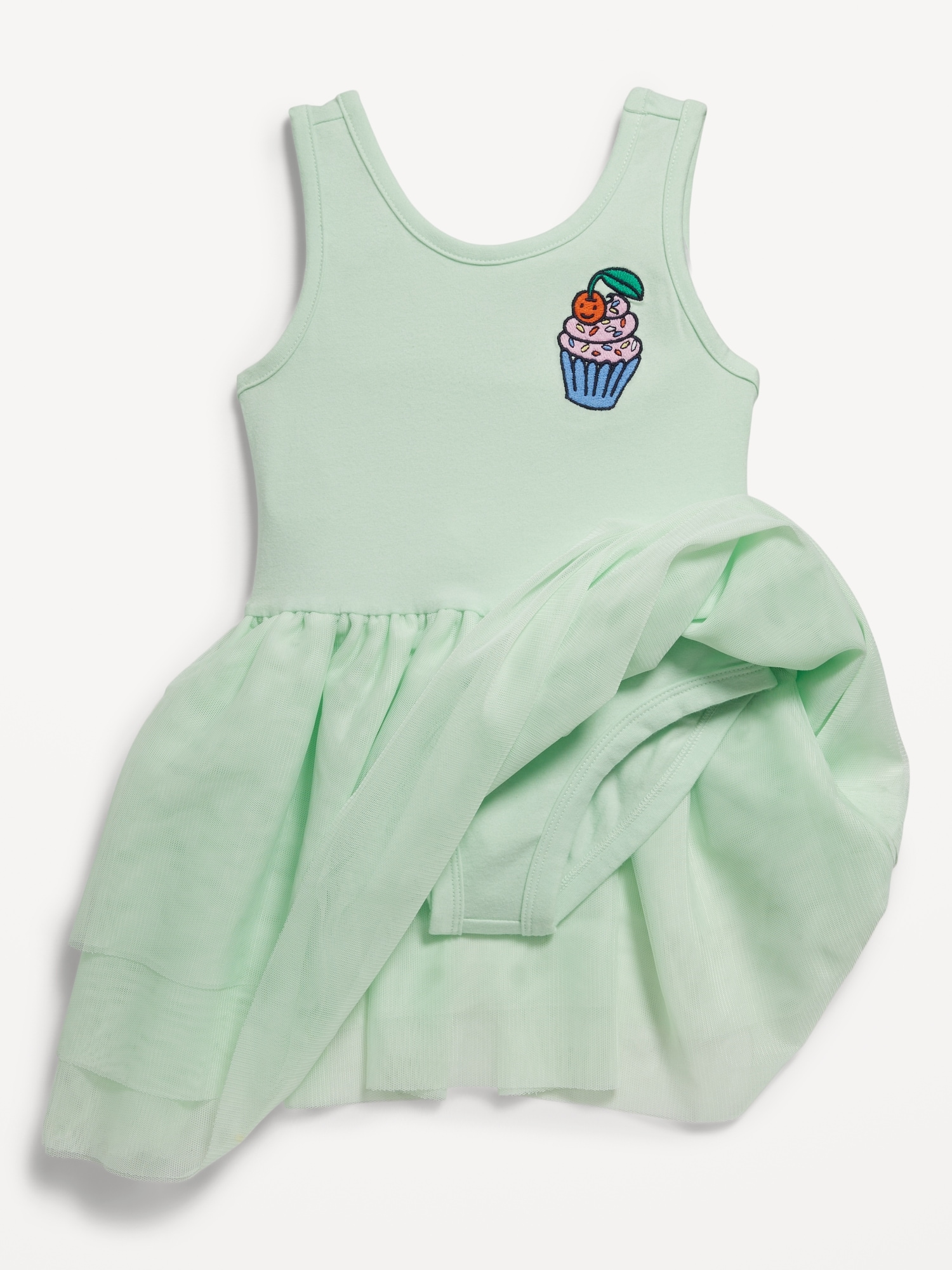 Sleeveless Bodysuit Tiered Tutu Dress for Toddler Girls