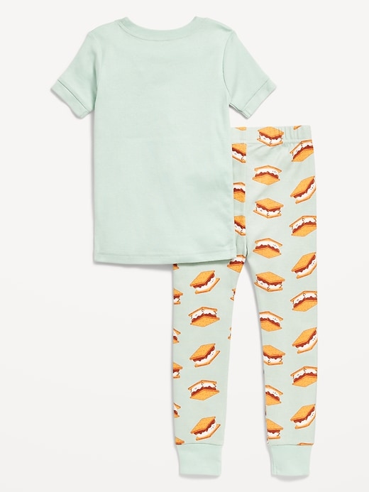 View large product image 2 of 2. Unisex Snug-Fit Printed Pajama Set for Toddler & Baby