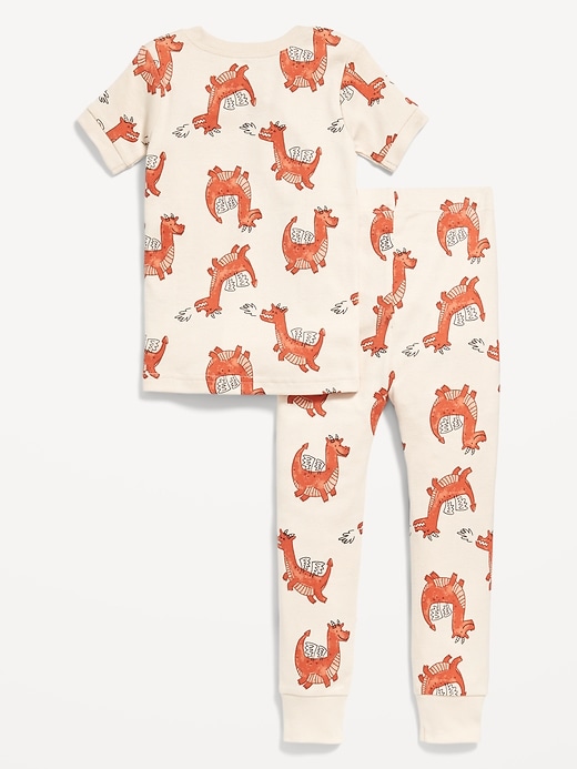 View large product image 2 of 2. Unisex Snug-Fit Printed Pajama Set for Toddler & Baby