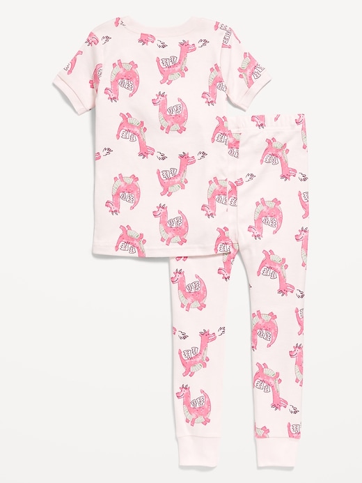 View large product image 2 of 2. Unisex Snug-Fit Printed Pajama Set for Toddler & Baby