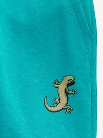 View large product image 5 of 5. Gender-Neutral Fleece Cinched Graphic Jogger Sweatpants for Kids