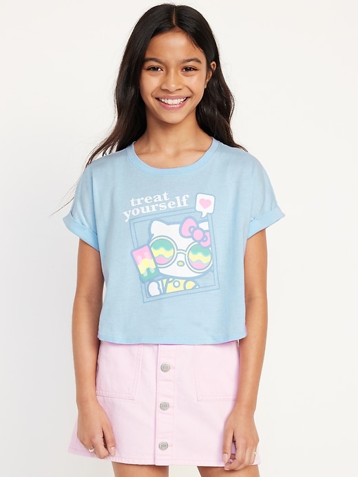 Voir une image plus grande du produit 1 de 3. T-shirt à imprimé sous licence à manches chauve-souris pour Fille