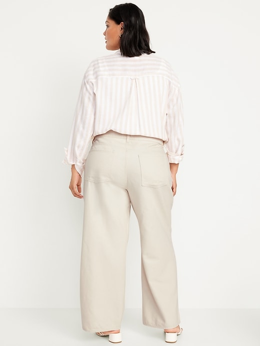 Image number 8 showing, Mid-Rise Baggy Wide-Leg Jeans