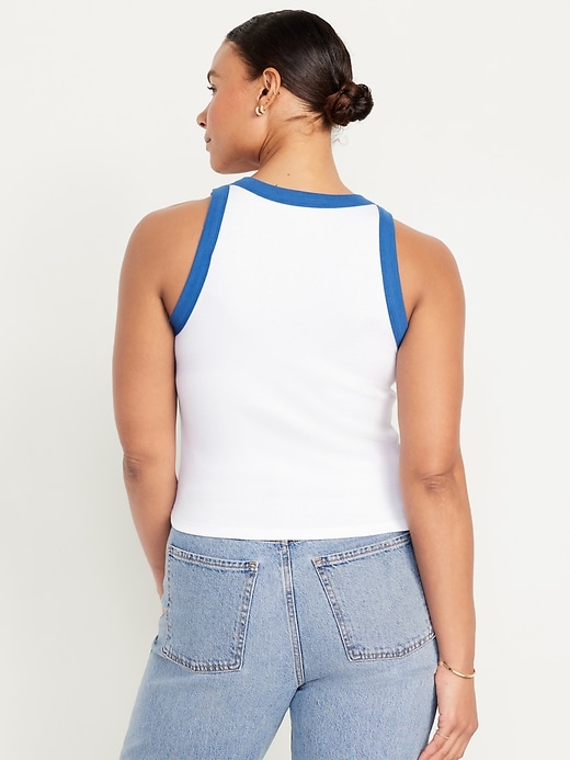 L'image numéro 5 présente Camisole courte à imprimé