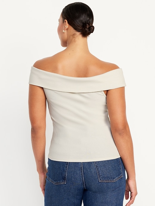 Image number 6 showing, Off-Shoulder Ribbed Top