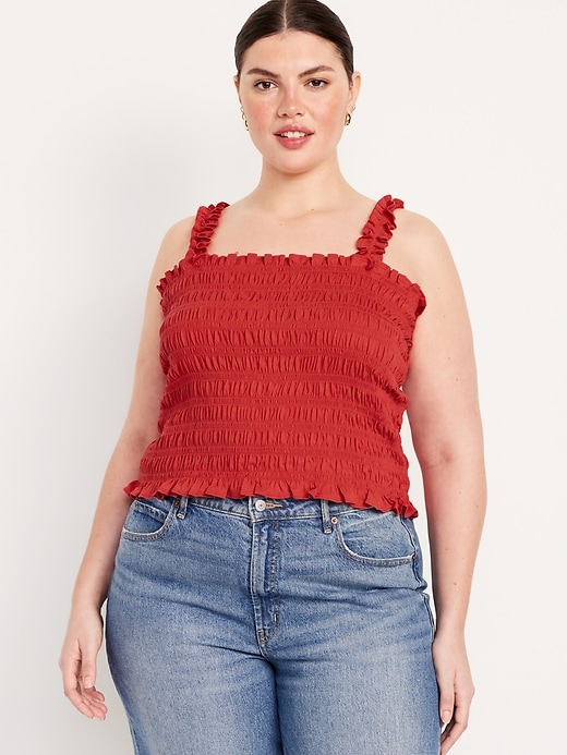 Image number 7 showing, Fitted Smocked Tank Top