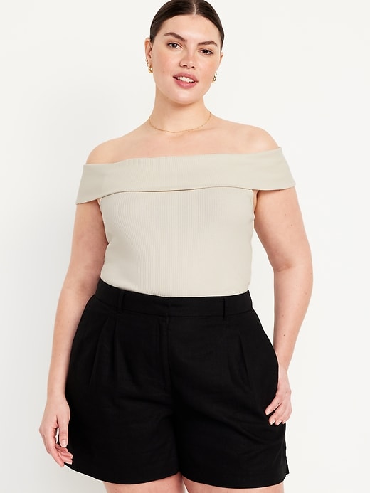 Image number 7 showing, Off-Shoulder Ribbed Top