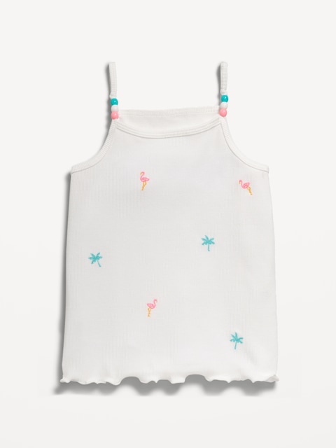 Camisole à bretelles ornées de perles pour Toute-petite