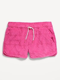 View large product image 4 of 4. Dolphin-Hem Loop-Terry Cheer Shorts for Girls