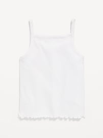 Voir une image plus grande du produit 3 de 4. Camisole ajustée à imprimé brodé et boutons décoratifs pour Fille