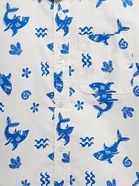 View large product image 4 of 4. Short-Sleeve Printed Poplin Shirt for Boys