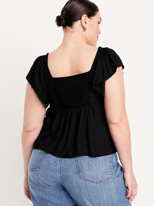 Image number 8 showing, Flutter-Sleeve Crepe Top