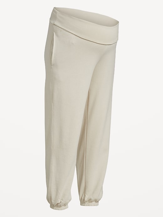 Image number 7 showing, Maternity Rollover-Waist Jogger Sweatpants