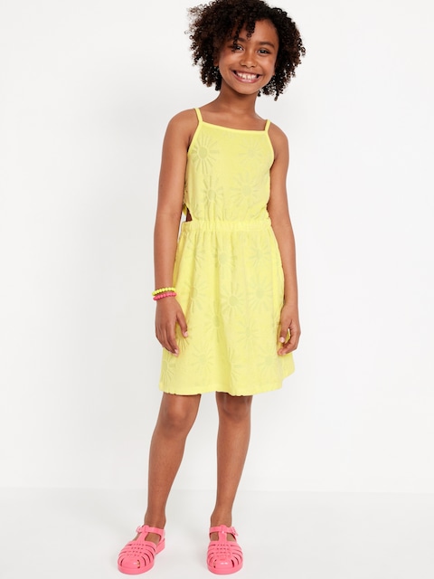 Sleeveless Loop-Terry Side-Cutout Dress for Girls