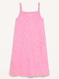 View large product image 3 of 3. Sleeveless Terry Checkered Swing Dress for Girls