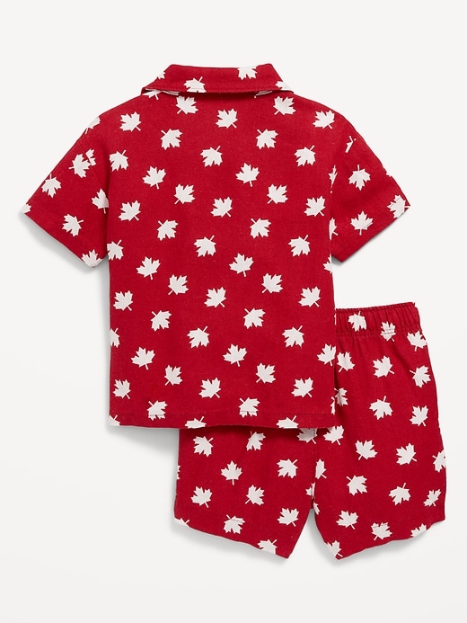 View large product image 2 of 2. Printed Linen-Blend Shirt and Shorts Set for Baby