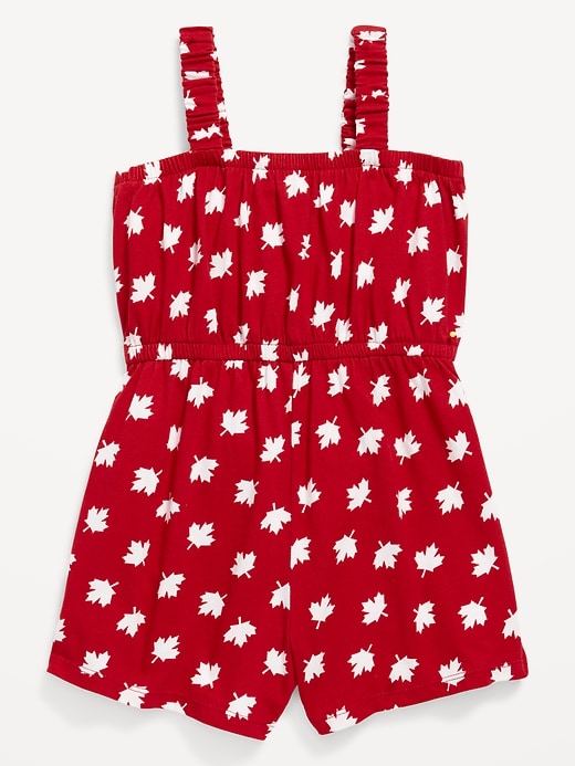 View large product image 1 of 1. Printed Sleeveless Romper for Toddler Girls