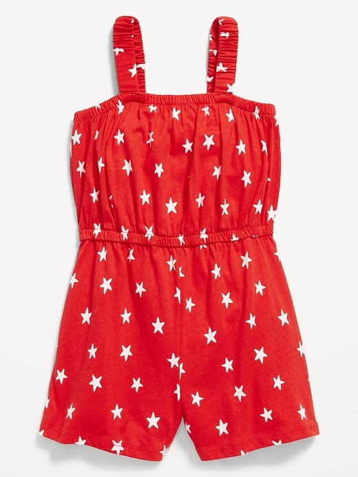 View large product image 1 of 1. Printed Sleeveless Romper for Toddler Girls