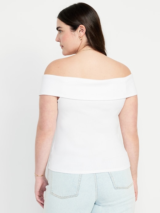 Image number 6 showing, Off-Shoulder Ribbed Top