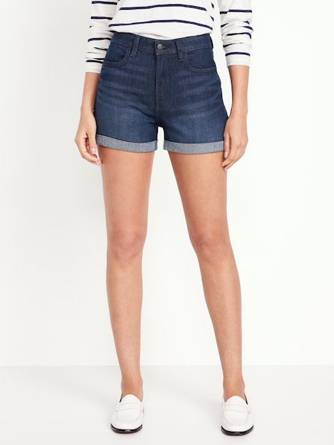 High-Waisted Wow Jean Shorts -- 3-inch inseam