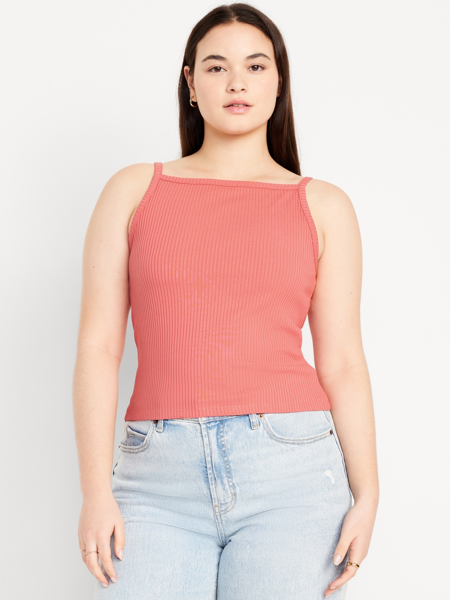 Rib-Knit Cami Tank Top