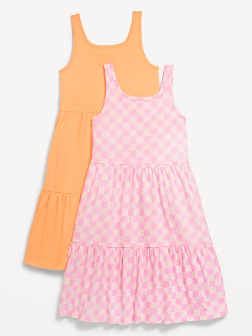 Voir une image plus grande du produit 2 de 2. Robe trapèze étagée sans manches pour Fille (paquet de 2)