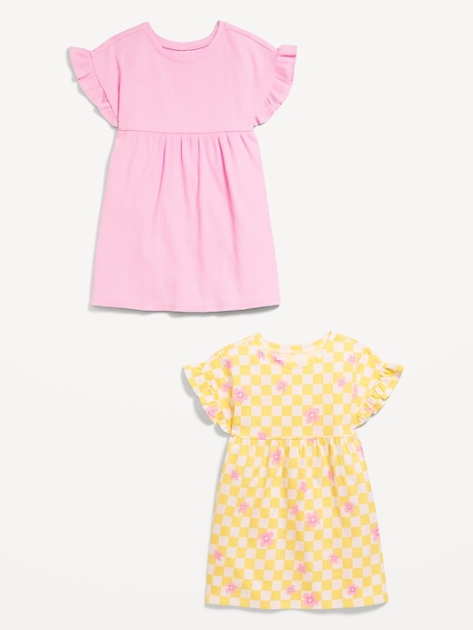 Image number 3 showing, Flutter-Sleeve Dress 2-Pack for Toddler Girls