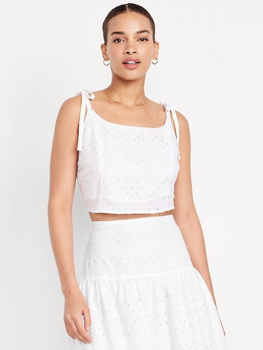 Image number 1 showing, Cami Eyelet Top