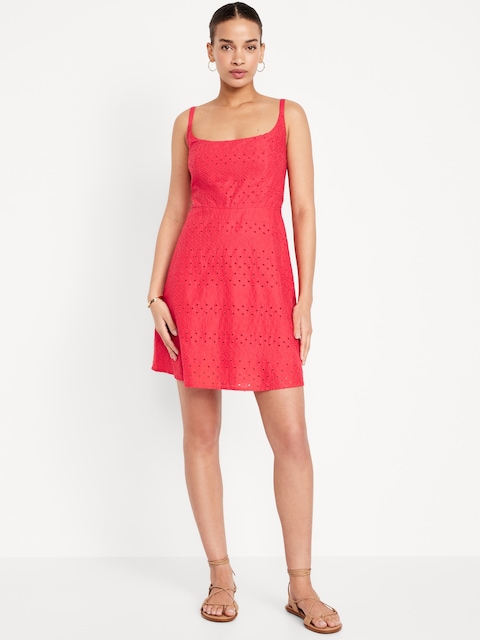 Fit & Flare Cami Mini Dress - Beige
