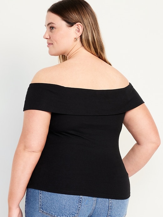 Image number 8 showing, Off-Shoulder Ribbed Top