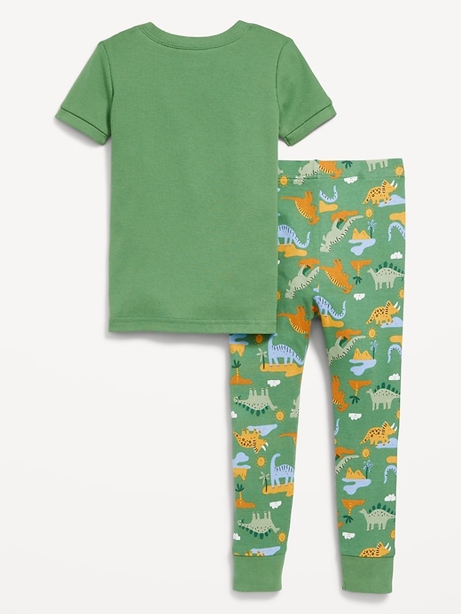 View large product image 2 of 2. Unisex Snug-Fit Printed Pajama Set for Toddler & Baby