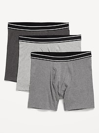 Image number 1 showing, 3-Pack Soft-Washed Boxer Briefs -- 6.25-inch inseam
