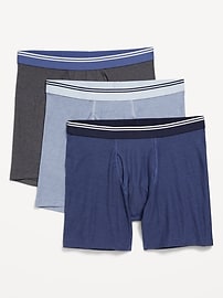 Image number 1 showing, 3-Pack Soft-Washed Boxer Briefs -- 6.25-inch inseam
