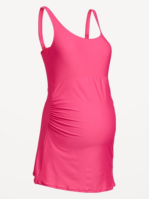 Image number 2 showing, Maternity Scoop Neck Swim Dress