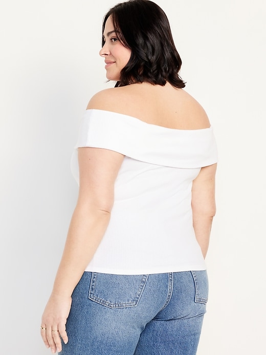 Image number 8 showing, Off-Shoulder Ribbed Top