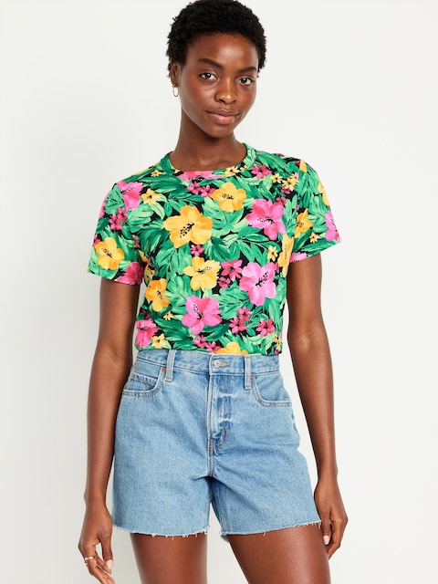 T-SHIRT PASSE-PARTOUT RAS DU COU À MOTIF