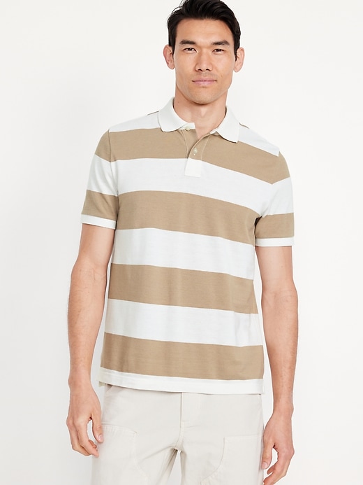 Image number 1 showing, Classic Fit Striped Pique Polo