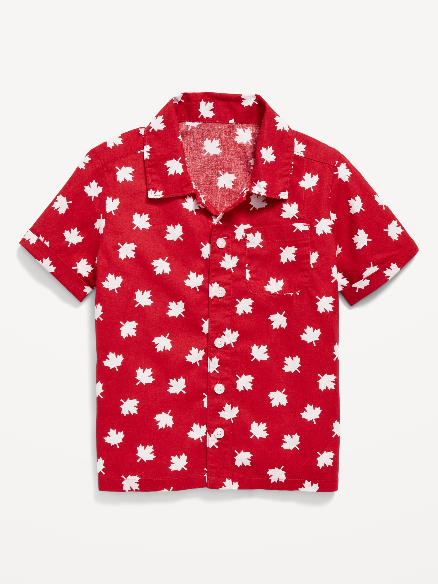 Printed Short-Sleeve Pocket Shirt for Toddler Boys