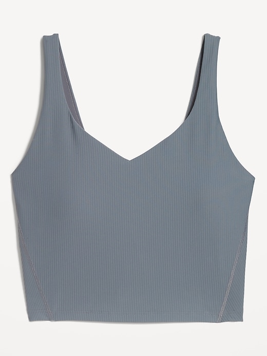 Image number 4 showing, Light Support PowerSoft Ribbed Longline Sports Bra