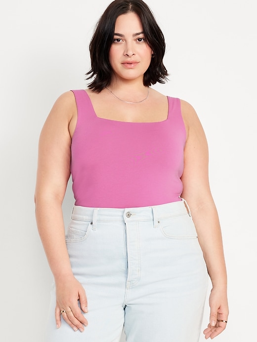 Image number 7 showing, Square-Neck Tank Top Bodysuit