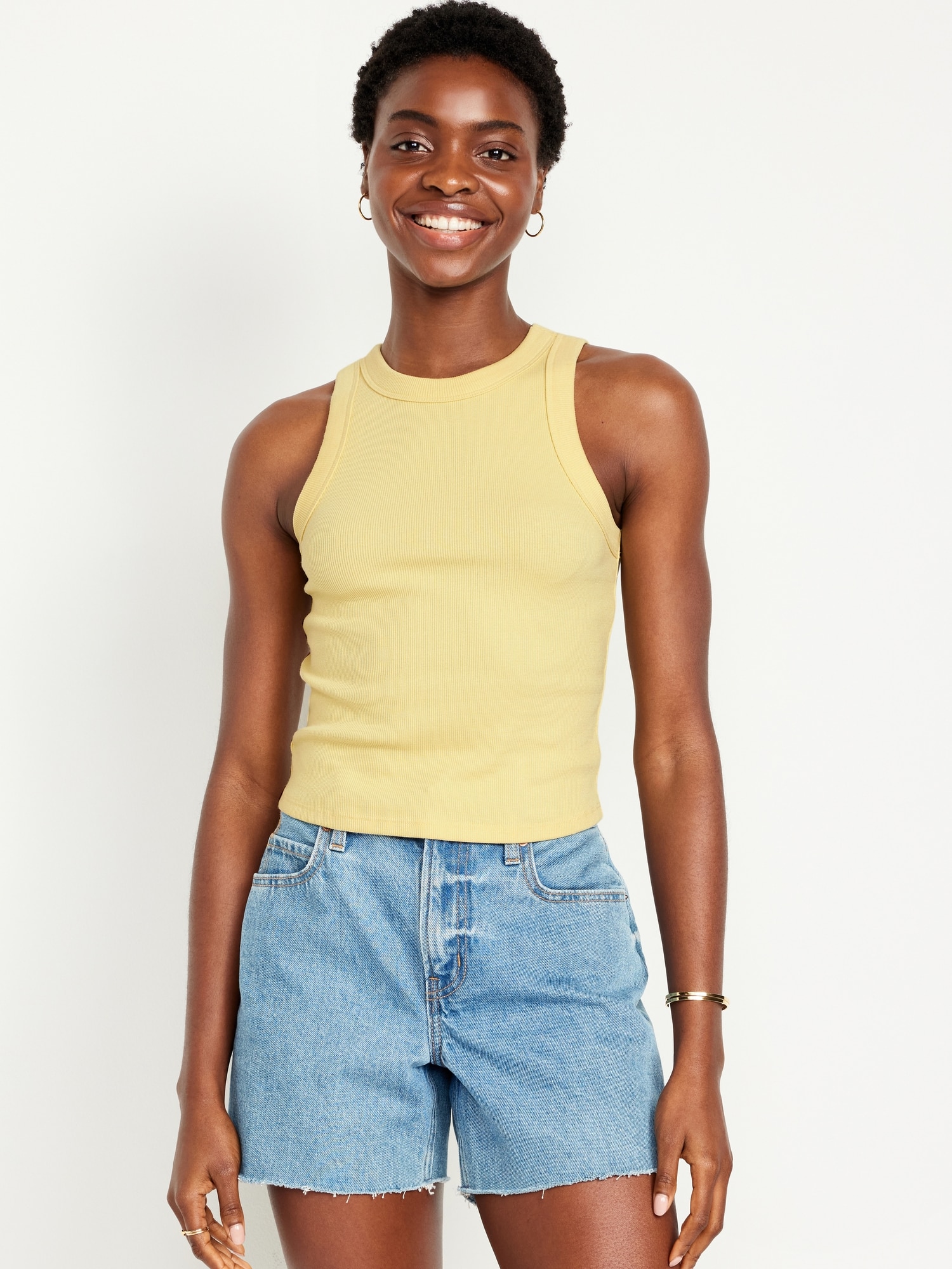 Snug Crop Tank Top Old Navy