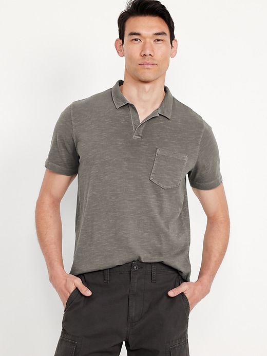 Image number 1 showing, Classic Fit Slub-Knit Polo