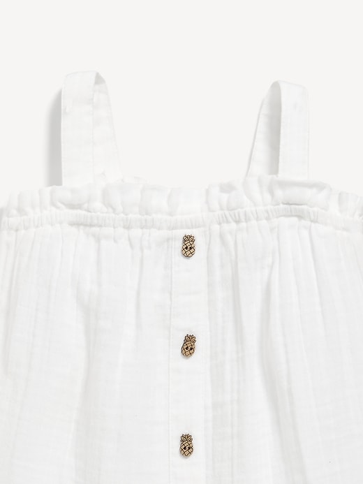 Image number 2 showing, Sleeveless Button-Front Top for Toddler Girls