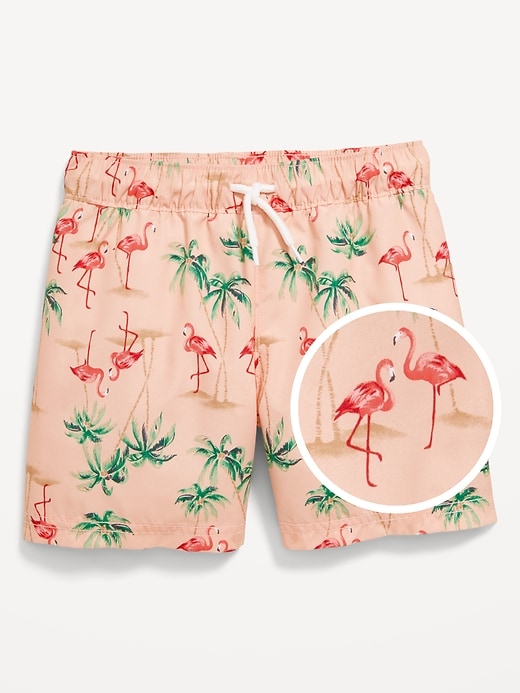 View large product image 1 of 4. Matching Printed Swim Trunks for Toddler Boys