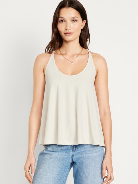Rib-Knit Strappy Tank Top