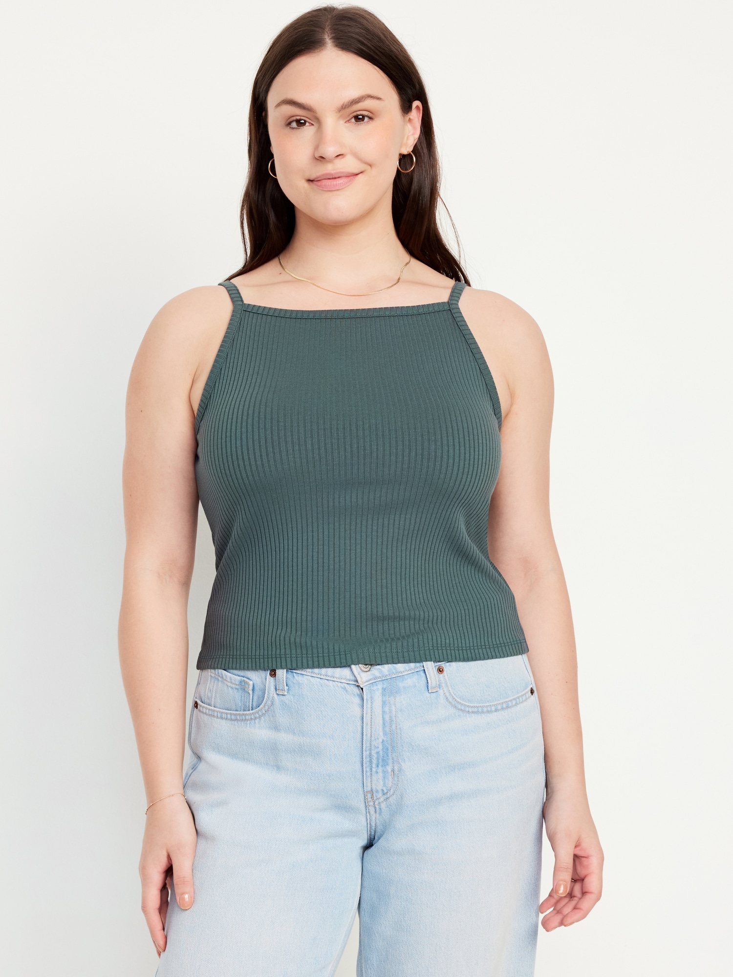 Rib-Knit Cami Tank Top