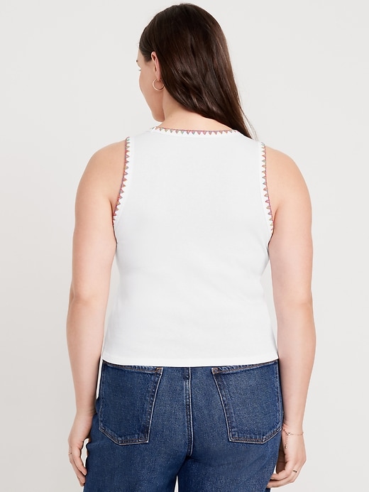 Image number 6 showing, High-Neck Crop Tank Top